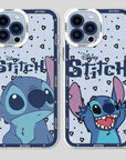 Disney Cute Stitch Phone Case for iPhone 11 14 Pro 15 Plus 12 Mini SE X XS XR 13 Pro Max 7 6s 8 Cover Back Clear Silicone