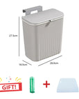7/9L Hanging Trash Can With Lid