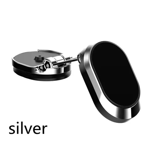 Metal Magnetic Car Phone Stand Cell GPS Folding Support For iPhone 13 Max Adjustable Bracket 360 Magnet Mobile Dashboard Holder