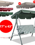 77"x43" Patio Outdoor Garden Swing 300D Canopy Replacement Porch Top Cover Seat