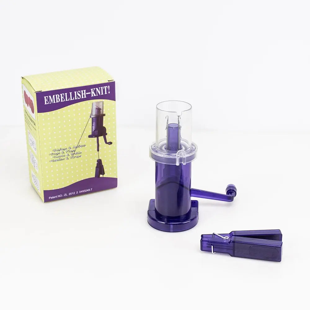 Portable Hand Knitting Machine Embellishment Knit Loom with Hand Crank Hand-Knitted Braided DIY Sweaters and Scarves Accessories