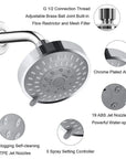 Shower Heads Handheld Spray High Pressure Adjustable Showerhead Top Spray Bath