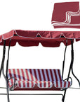 77"x43" Patio Outdoor Garden Swing 300D Canopy Replacement Porch Top Cover Seat