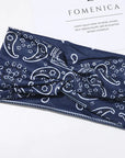 3PCS Boho Headbands Leopard Hair Bands Knotted Turban Wraps Stripe Cloth Elegant