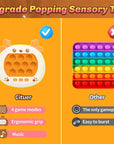 Pop Light Fidget Game Quick Push Bubble Game Handle Toys Boys & Girls Anti-Stress Toys with LED Game Machine Relieve Stress Toys