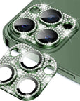For iPhone 14 15 Pro Max Glitter Diamond Metal Lens Cover For iPhone 15 14 Plus 12 13 Mini 11 Pro Max Camera Lens Protector Film