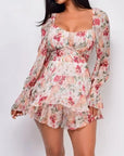 Square Collar Backless Romper