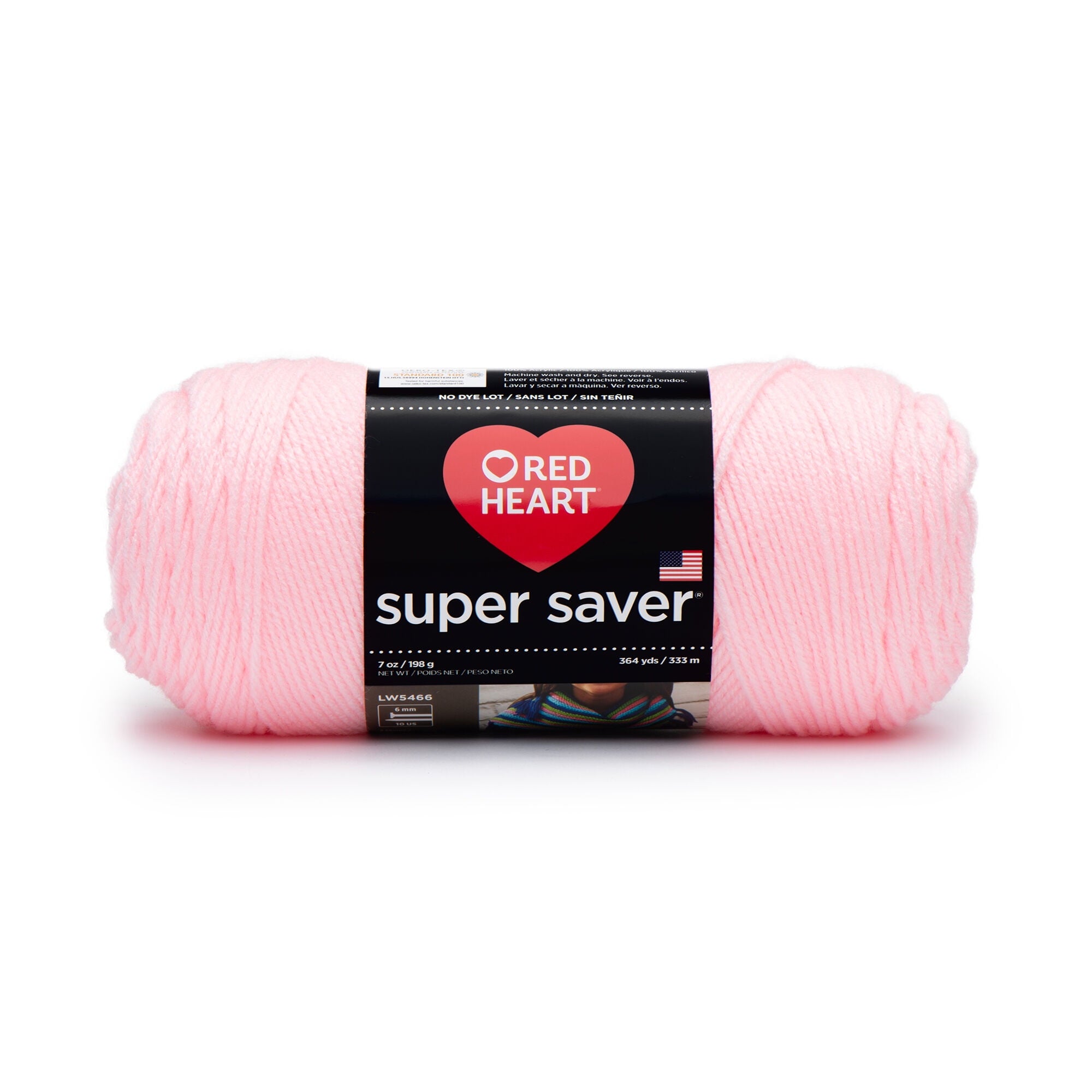 Red Heart® Super Saver® 4 Medium Acrylic Yarn, Baby Pink 7oz/198g, 364 Yards