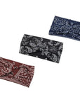 3PCS Boho Headbands Leopard Hair Bands Knotted Turban Wraps Stripe Cloth Elegant