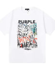 Loose Fit Purple Crew Neck T-Shirt
