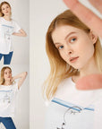 Biggdesign Faces Hope Womens Crew Neck T-Shirt