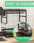 2-Tier Dish Rack with Drainboard & Utensil Holder