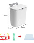 7/9L Hanging Trash Can With Lid