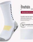 3 Pair Sport Socks Anti Slip W/ Grip Soccer Men Football Basketball Sock Premium