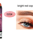 2 In 1 Glitter Pearlescent Eyeshadow Lipstick Stick Waterproof Long-lasting Glitter Eyeliner Eye Shadow Pencil Makeup Cosmetic
