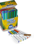 Super Tips Marker Set (100Ct), Fine Point Washable Markers, Drawing Markers for Kids & Adults, Great for Thick & Thin Lines