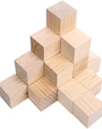 20Pcs 2 Inch Wooden Cubes Unfinished Wood Blocks for Wood Crafts, Wooden Cubes, Wood Blocks, Great for Baby Showers (20Pcs)