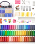 Oven-Bake Modeling Clay Kit - 50 Colors with 19 Tools, 10 Accessories - Non-Toxic, Non-Sticky - Ideal DIY Art Craft Gift for Kids & Adults