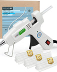 Hot Glue Gun with 30 Glue Sticks, Fast Preheating Hot Melt Gun, Mini Glue Gun Kit for Kids DIY School Craft Projects and Quick Home Repairs, 20W Green