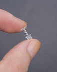 3Mm Invisible Plastic Earrings Blank Pins Stud Tiny Head Findings DIY Supplies (200 Pieces/100 Pairs)