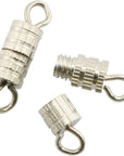 Barrel Screw Clasps 50PCS Silver Screw Barrel Jewelry Necklace Bracelet Clasps Connectors 4X13.5Mm