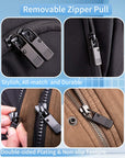 Zipper Pull, Universal Zipper Pull Replacement Kit, Removable Zipper Pulls Tab Replacement (20 Pcs), Black Zipper Pulls for Jackets, Luggage, Backpacks, Purses, Boots, Pants, Tents, (3 Styles 4 Sizes)