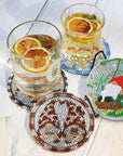 8 Pcs Diamond Art Painting Coasters with Holder, DIY Coasters Gnomes Diamond Art Painting Coaster Kits for Beginners Adults Cartoon Diamond Art Coasters Drinks Coaster Craft Supplies 4 Inch