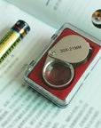 Loupes 10X Glass Jeweler Loupe Loop Eye Magnifier Magnifying Magnifier Metal Body Silver (10X21Mm)