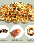 800 Pcs 6Mm Flat Gold Beads Flat round Spacer Beads for Bracelets Making round Rondelle Spacer Beads for Jewelry Making Flat Spacer for Necklaces DIY Loose Beads(Mixed Color)