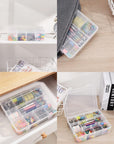 12 Grids Plastic Compartment Container, Bead Storage Organizer Box Case with Adjustable Removable Dividers for Jewelry Craft Tackles Tools, Size 8.8 X 7.1 X 2.3 In, White