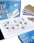 Flip Book Kit with LED Light Pad. Includes 240 Sheets Flip Book Paper with Screws for Drawing and Tracing. Animation Paper/Blank Flip Books for A5 Flipbook Kit for Kids 9-12 6-8. LED Light Box