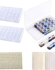 Diamond Painting Storage Containers, 2Pcs 28 Grids Clear Diamond Painting Accessories and Tools Boxes Bead Organizers Diamond Art Embroidery Storage with 200PCS Label Stickers