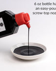 Bokuju Liquid Ink - 6Oz Sumi Ink for Calligraphy and Artwork - Black Drawing Ink for Use with Japanese Ink Brushes and Dip Pens
