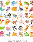 Animal Patches Stickers Butterfly Fox Lion Bear Fish Heat Transfers Iron on Appliques for Kids Babies Clothes Jeans T-Shirt Decorations