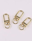 10 Pcs Swivel Lobster Claw Clasps Hardware Accessories Rotating Dog Buckle Metal Spring Key Chain Hook Clasps for Handbag DIY Bags Key Rings and Jewelry Making Findings (Gold)