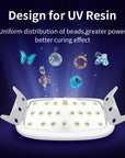 2 Pack UV Light for Resin, Large Size Foldable UV Resin Lamp and Mini Portable UV Resin Light, Fast Curing and Light Weight UV Resin Lamp, Resin Kits for Jewelry Making, UV Resin, DIY Craft
