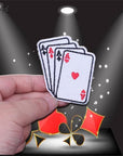 2Pcs Rock Cool Poker Fashion Clothing Patches Card Game Iron on Patches for Clothing Appliques on Backpack Shoes Decoration Embroidered Decal