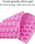 Silicone Moulds for Wax Melts with Dropper 55 Heart Mould Sweet Moulds Mini Candy Molds Silicone Shape for Love Chocolate Soap Ice Cube Tray Jelly Melts Gummy DIY