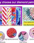 Cat Diamond Painting Kits,5D Diamond Painting Kits for Adults,Diy Diamond Painting Diamond Art,Round Full Drill Diamond Art Kits Gem Art Crafts for Home Decor Gift-12X16In