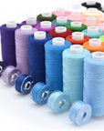 72Pcs 36 Colors Prewound Bobbins and Thread Spools for Hand & Machine Sewing, Emergency and Travel, DIY and Home, 36 Colors 400 Yards per Polyester Thread Spools