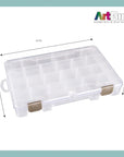 Floss Finder Box: Clear Sewing Organizer with 6 Compartments, 12 Dividers, Durable - Perfect for Embroidery Floss and Small Sewing Supplies Storage