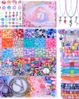 3200 Pcs Unicorn Jewelry Activity Kit,Clay Beads Bracelet Making Kit,Flat College Style Beading for Friendship Jewelry Making,Crystal Time Gem Ring Gifts,Diy Crafts for Teen Girls
