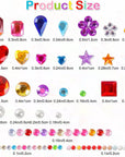 2774Pcs Gem Stickers Jewels for Crafts - Self Adhesive Rhinestone Jewel Stickers, Stick on Gems Rhinestones for Crafts, Acrylic Bling Heart Stickers, Craft Supplies for Kids