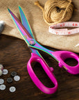 Right Handed Scissors Adults,Titanium Coating Forged Stainless Steel,Comfort Grip Shears,Super-Sharp, for Office Home General Use Professional Crafting, 9.3 Inch