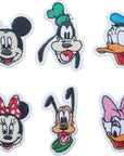 6 PCS Mini Set Cute Cartoon Mickey Iron on Patch for Clothing Saw On/Iron on Embroidered Patch Applique for Jeans, Hats, Bags