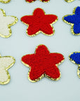 12 PCS Star Patches Patriotic Patch Chenille Patches Embroidered Iron on Patch for 4Th of July Clothes Decor
