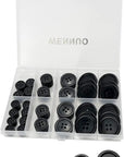 100Pcs Black Sewing Buttons,4-Hole Craft Buttons, 5 Sizes,With Compartment Storage Box, Suitable for Sewing,Suit Coat Shirt Buttons,Diy Decoration (Black)
