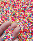 Fake Sprinkles Polymer Sprinkles Faux Sprinkles Resin Sprinkles Clay Sprinkles for Resin Fake Candy Sprinkles for Nail Art DIY Crafts Cake Phone Case(10 Colors-120G)