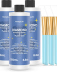 Updated Diamond Painting Sealer 250ML with Silicone Brush, 5D Diamond Painting Glue Accessories Permanent Hold & Shine Effect for Diamond Painting and Jigsaw Puzzles (8.8 OZ)