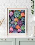 Succulent Paint by Numbers Kits for Adults Beginners-Succulent Plant Paint by Number for Adults,Easy Canvas Paint by Numbers for Adults for Home Wall Decoration and Gifts 16X20 Inch
